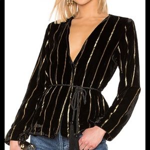 L'Academie The Morgan Jacket in Black & Gold